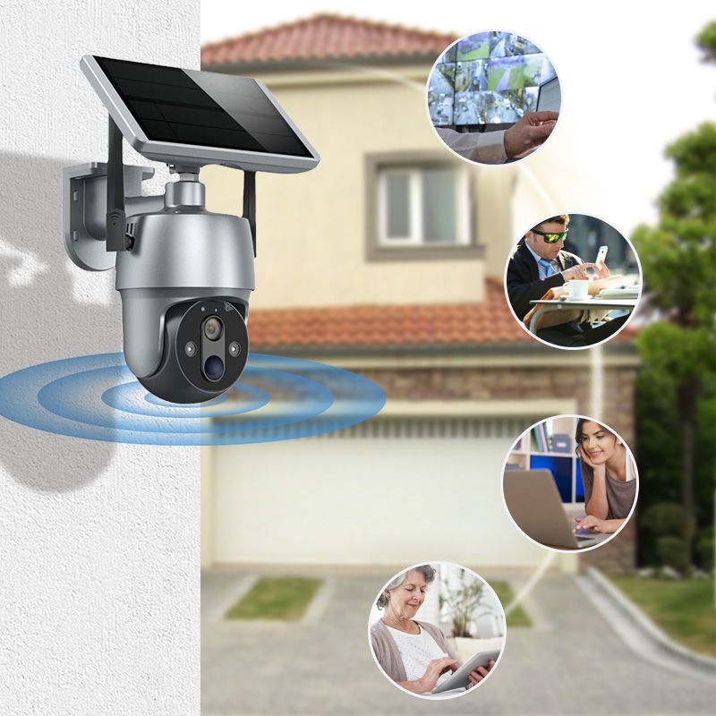 Kostenlose Lieferung Solar-360-Grad-Überwachungskamera mit Vollfarb-Nachtsichtfunktion！