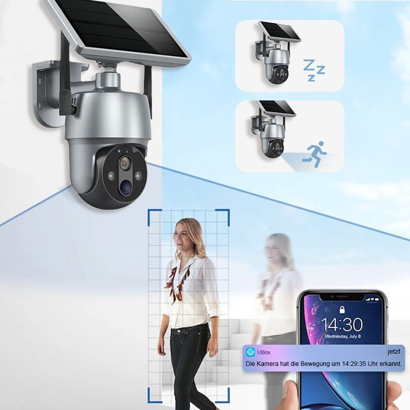 Kostenlose Lieferung Solar-360-Grad-Überwachungskamera mit Vollfarb-Nachtsichtfunktion！